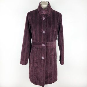 J.Jill Corduroy Velvet Jacket Long Coat Lined S